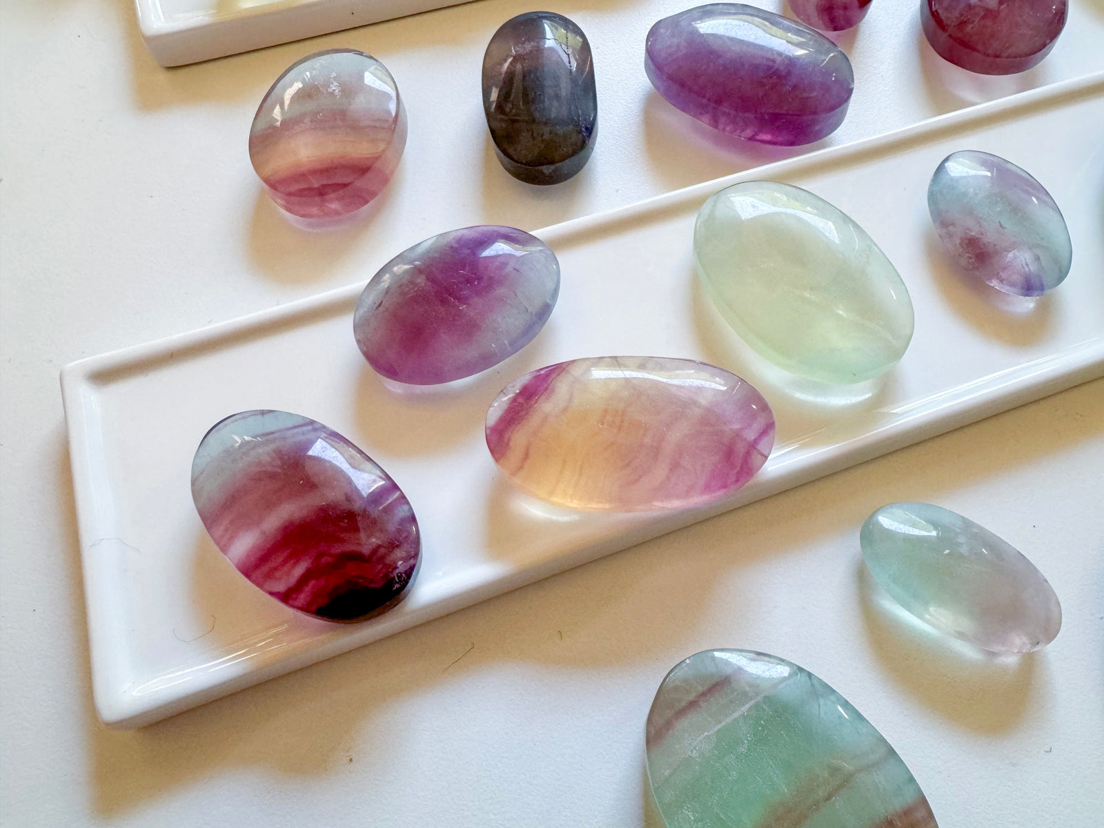 Pastel Fluorite Palm Stone