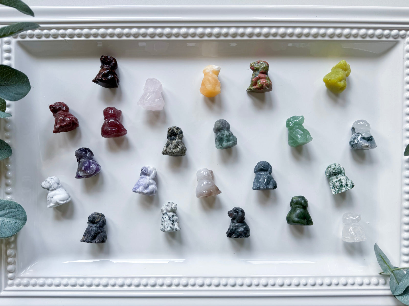 Mini Dog Crystal Carving