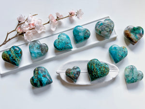 Quantrum Quattro Heart || Malachite, Chrysocolla, Quartz & Shattuckite