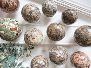 Green Rhyolite Sphere
