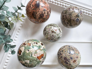 Green Rhyolite Sphere