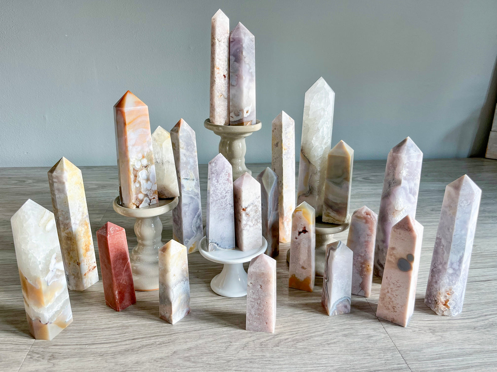 Pink Amethyst with Inclusions Tower