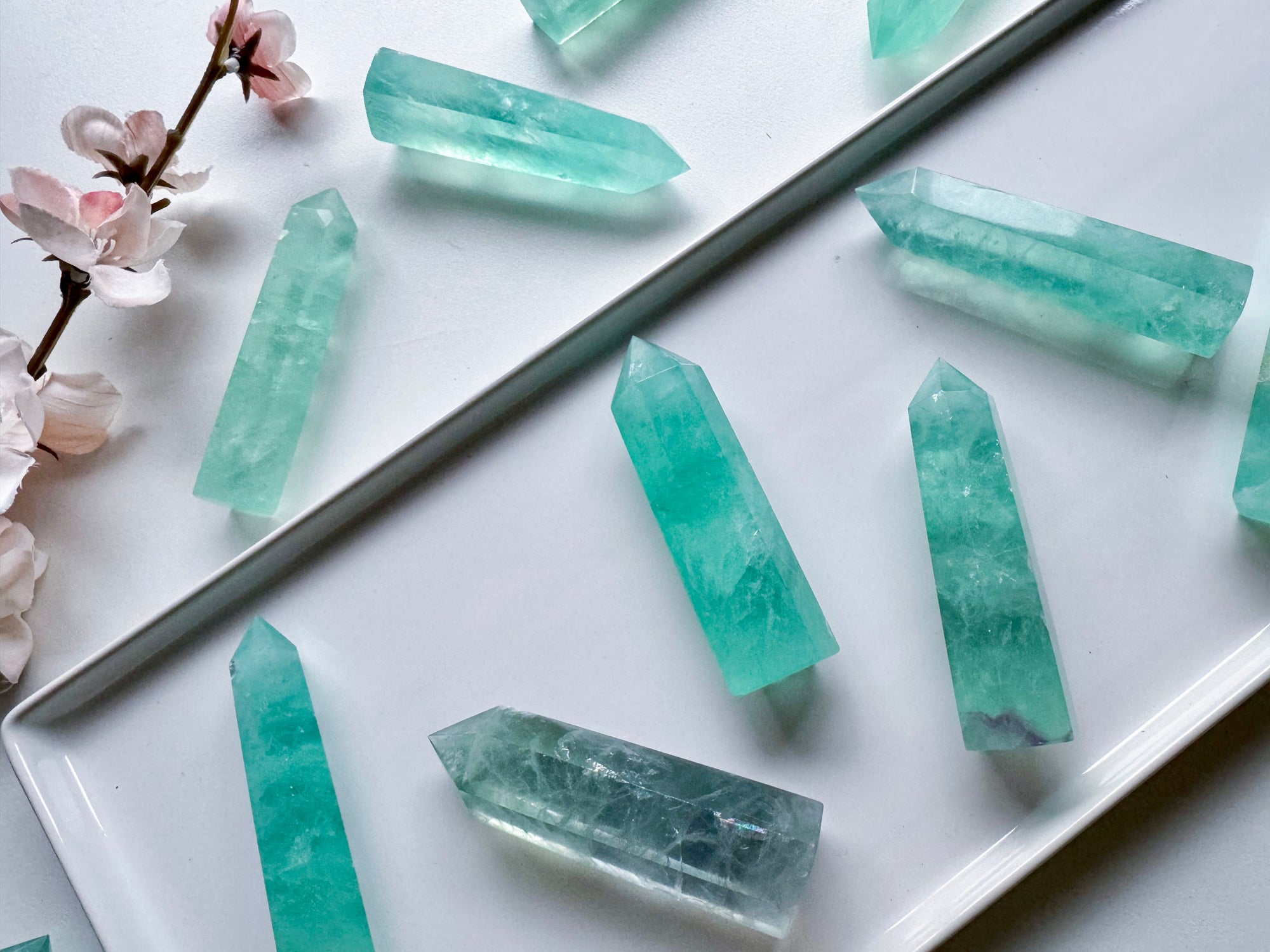 Mint Green Fluorite Points