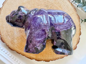 Charoite Bear || Showpiece