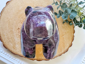 Charoite Bear || Showpiece