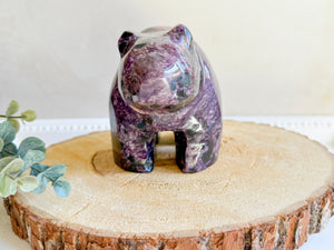Charoite Bear || Showpiece