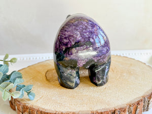 Charoite Bear || Showpiece
