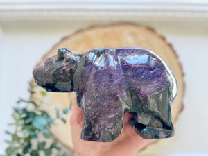 Charoite Bear || Showpiece