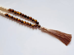 Rudraksha Wood & Crystal Bead Mala
