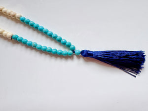 Rudraksha Wood & Crystal Bead Mala