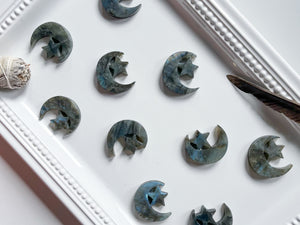 Moon & Star Carving Labradorite