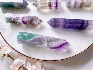 Rainbow Crackle Fluorite Points