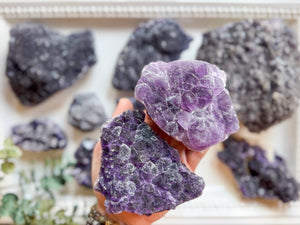 Purple Cubic & Botryoidal Fluorite || Zhejiang Province