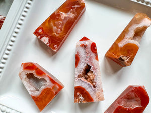 Red Flower Agate Points