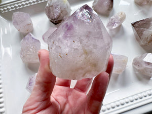 Amethyst Rose de France Raw & Polished Point || Brazil