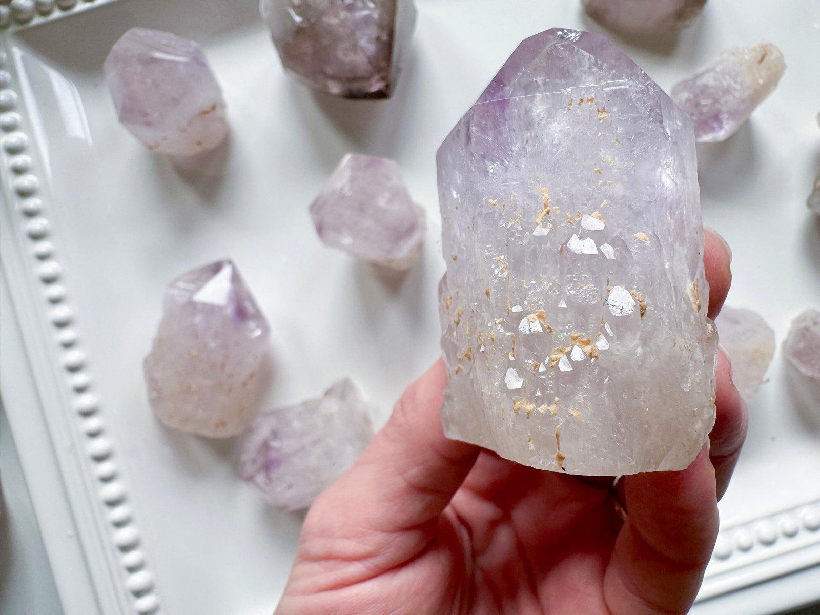 Amethyst Rose de France Raw & Polished Point || Brazil