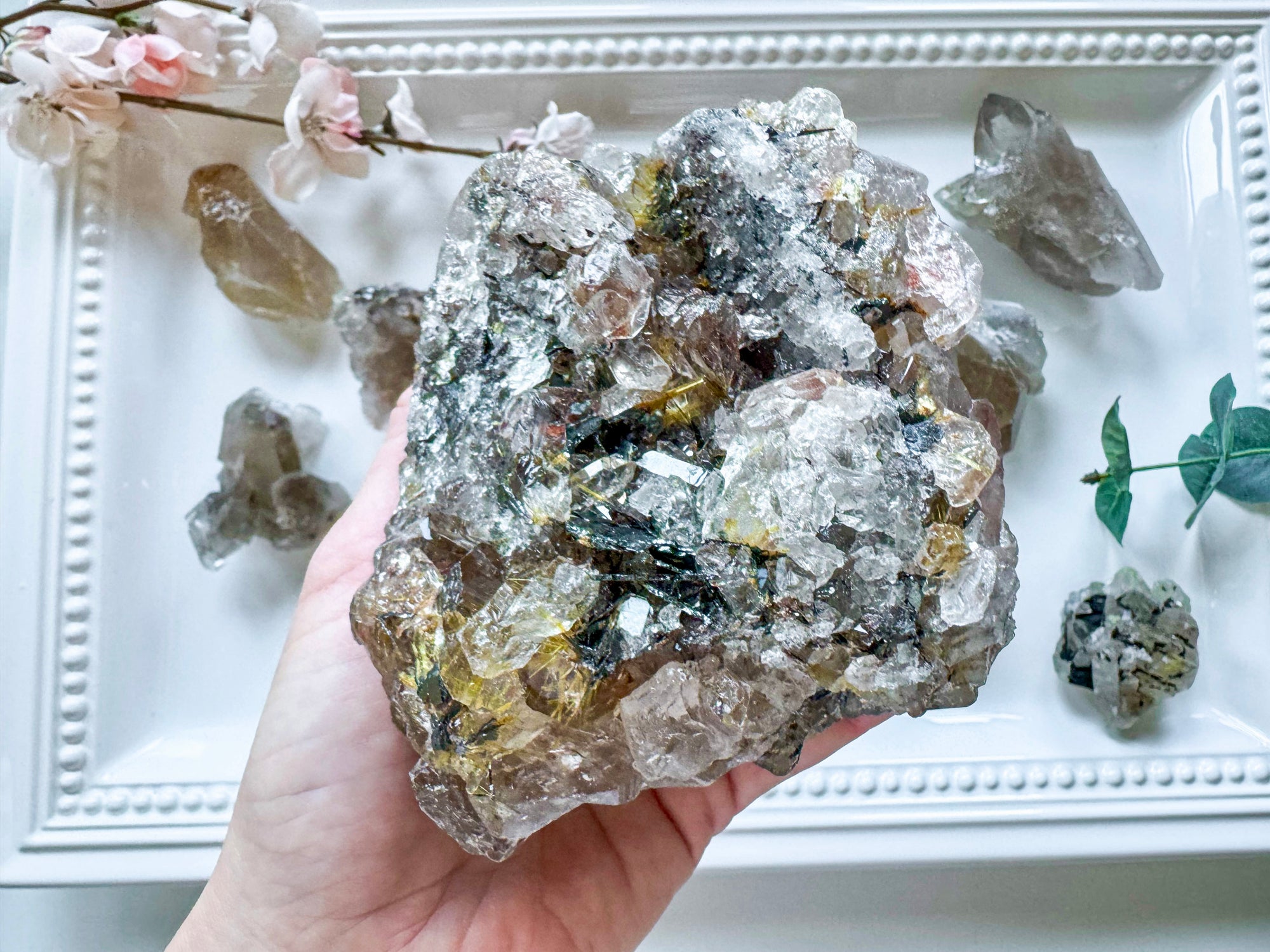 Rutile Quartz Clusters || Brazil