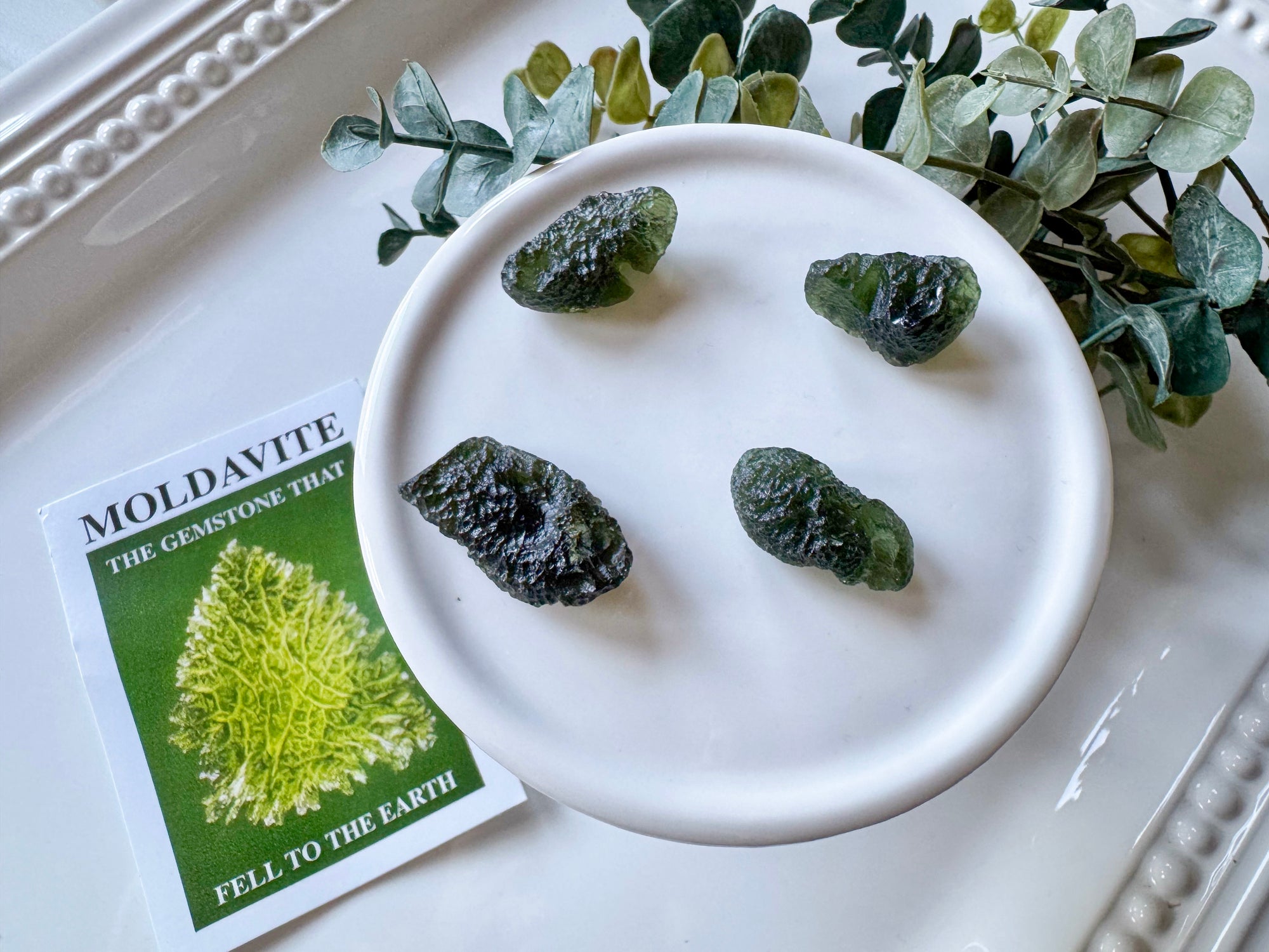 Moldavite with Card
