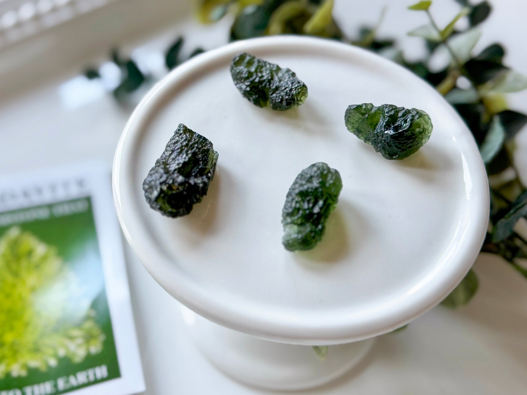 Moldavite with Card