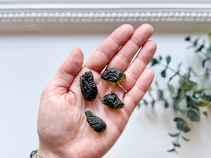 Moldavite with Card