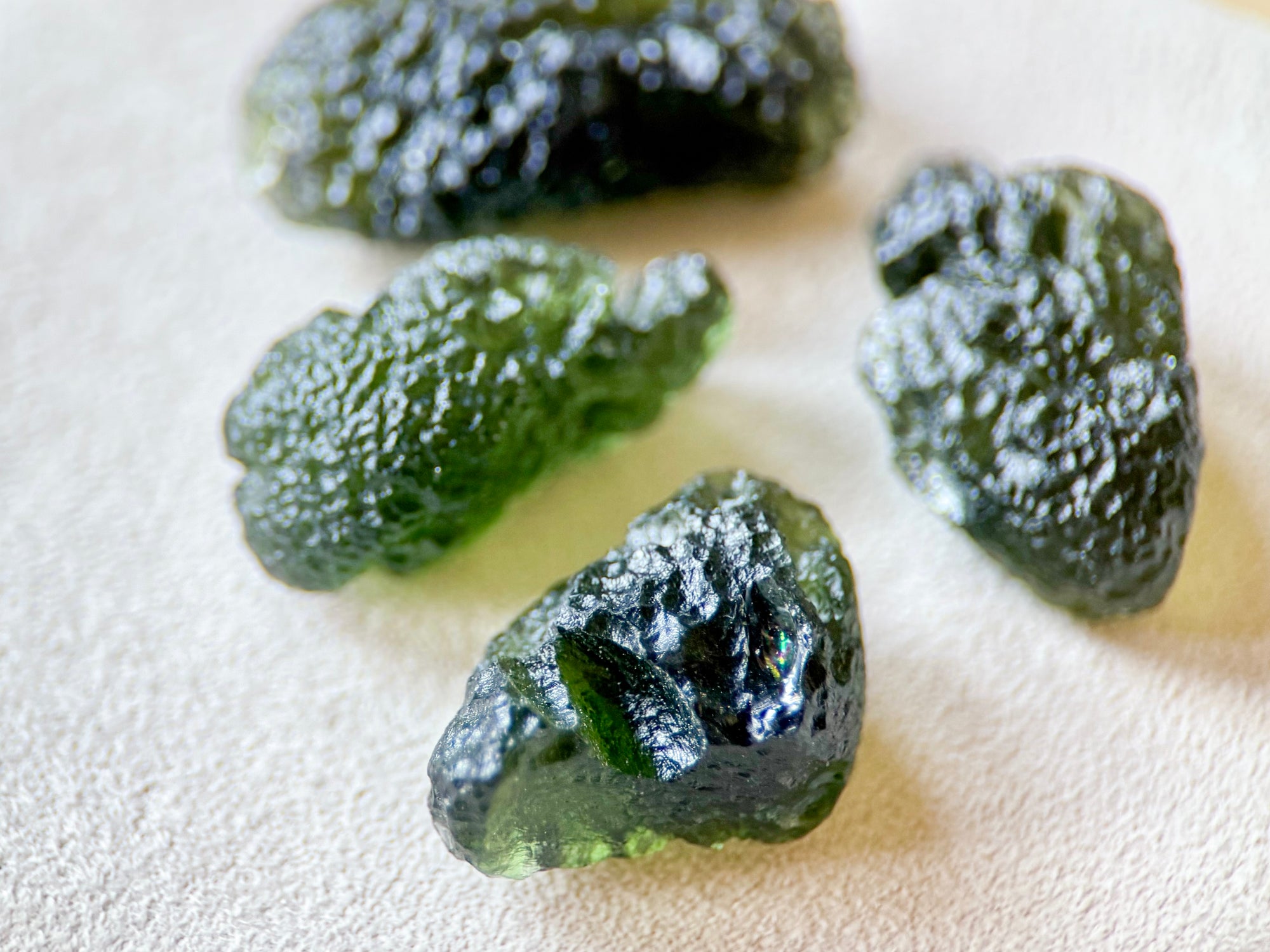Moldavite with Card