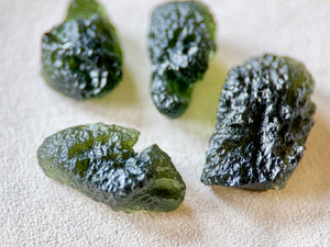 Moldavite with Card