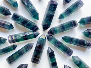 Rainbow Fluorite Points