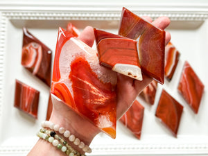 Carnelian Diamond Shaped Carving