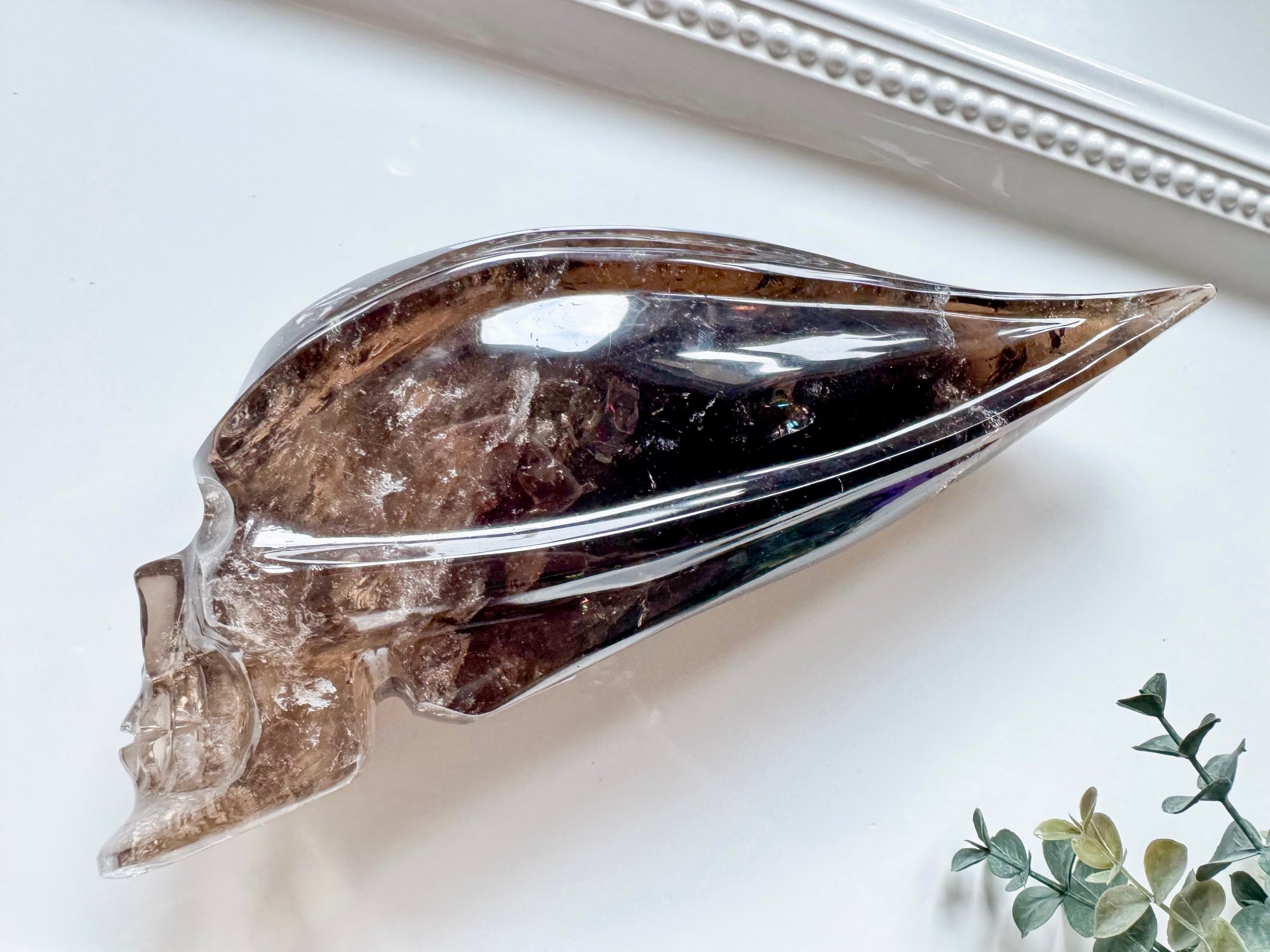 Smoky Quartz Skull Traveler || Brazil || Pitico