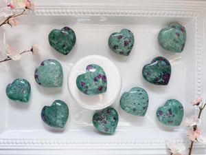 Ruby in Fuchsite Heart