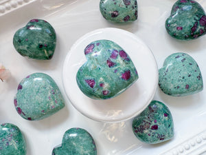 Ruby in Fuchsite Heart