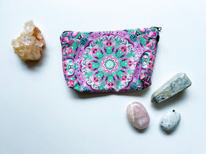 Mandala Pouch - Pink/Green