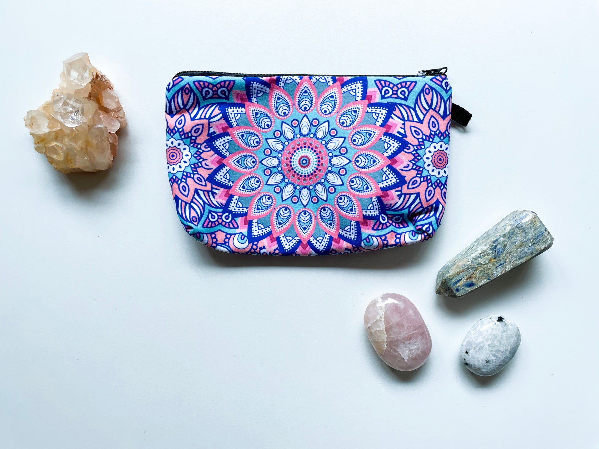 Mandala Pouch - Coral/Blue/Teal