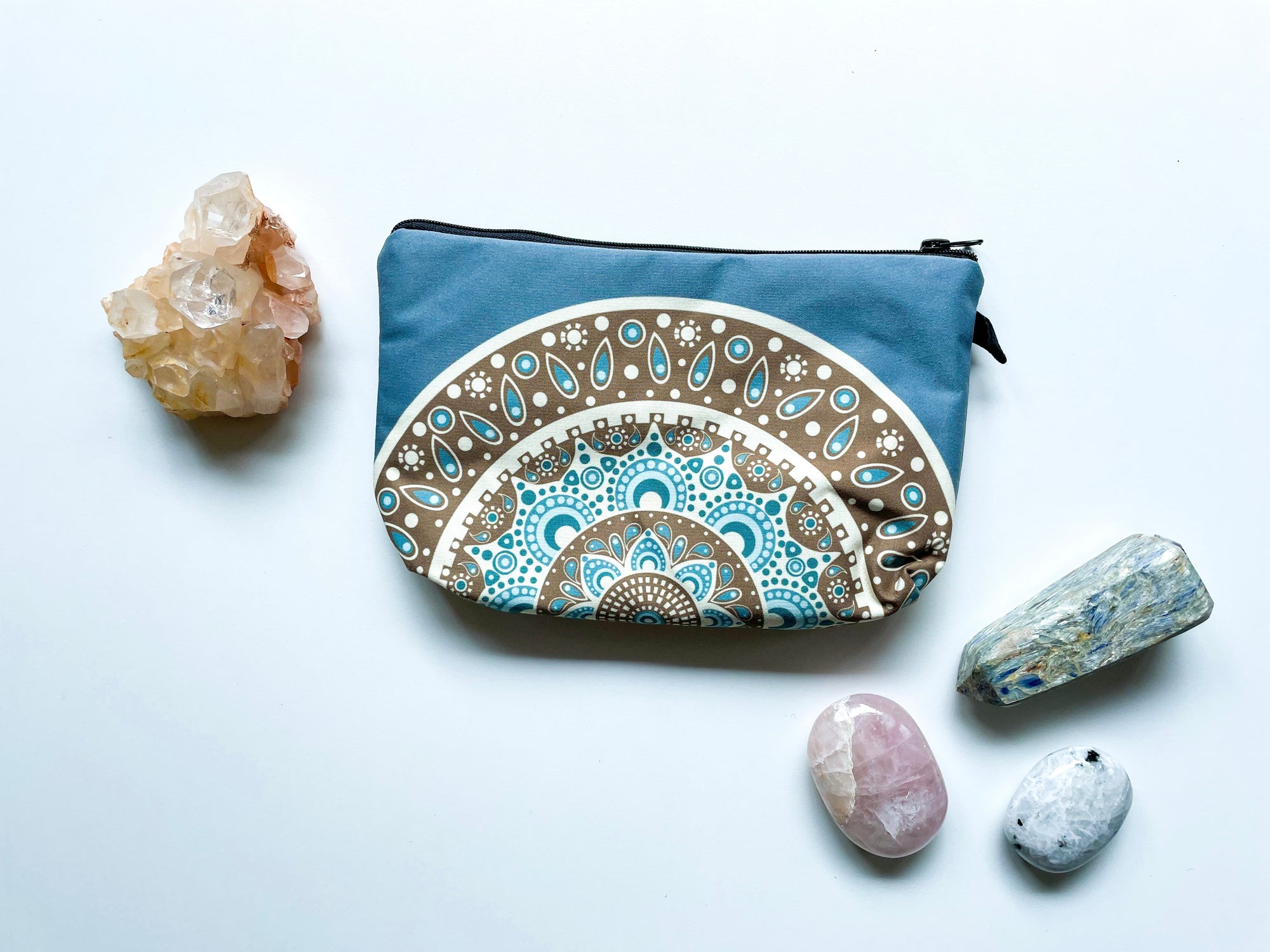 Mandala Pouch - Teal/Tan