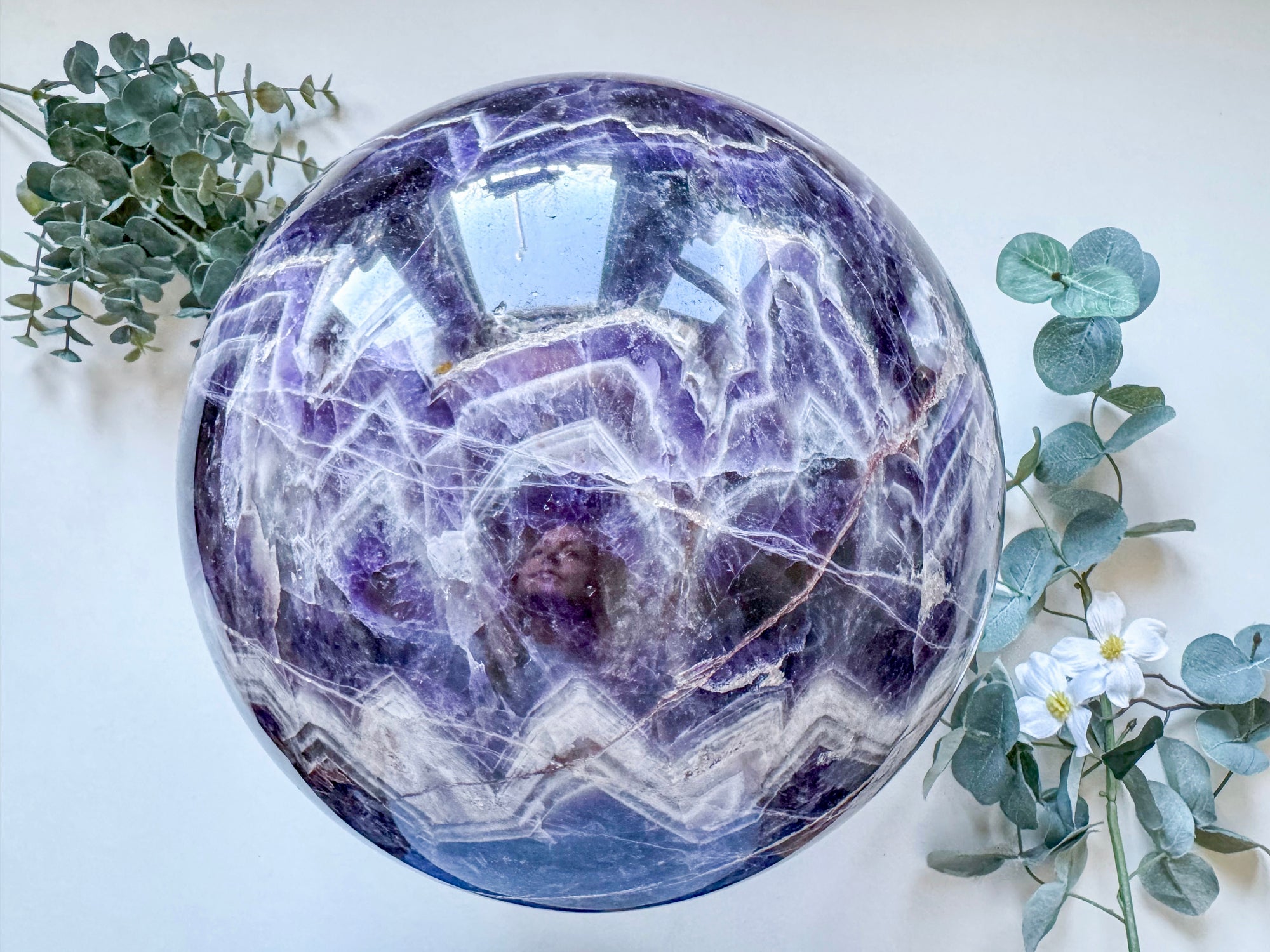 Dream Amethyst (Chevron Amethyst) XXL Sphere|| Brazil