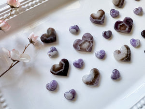 Trapiche Amethyst  Heart Carvings