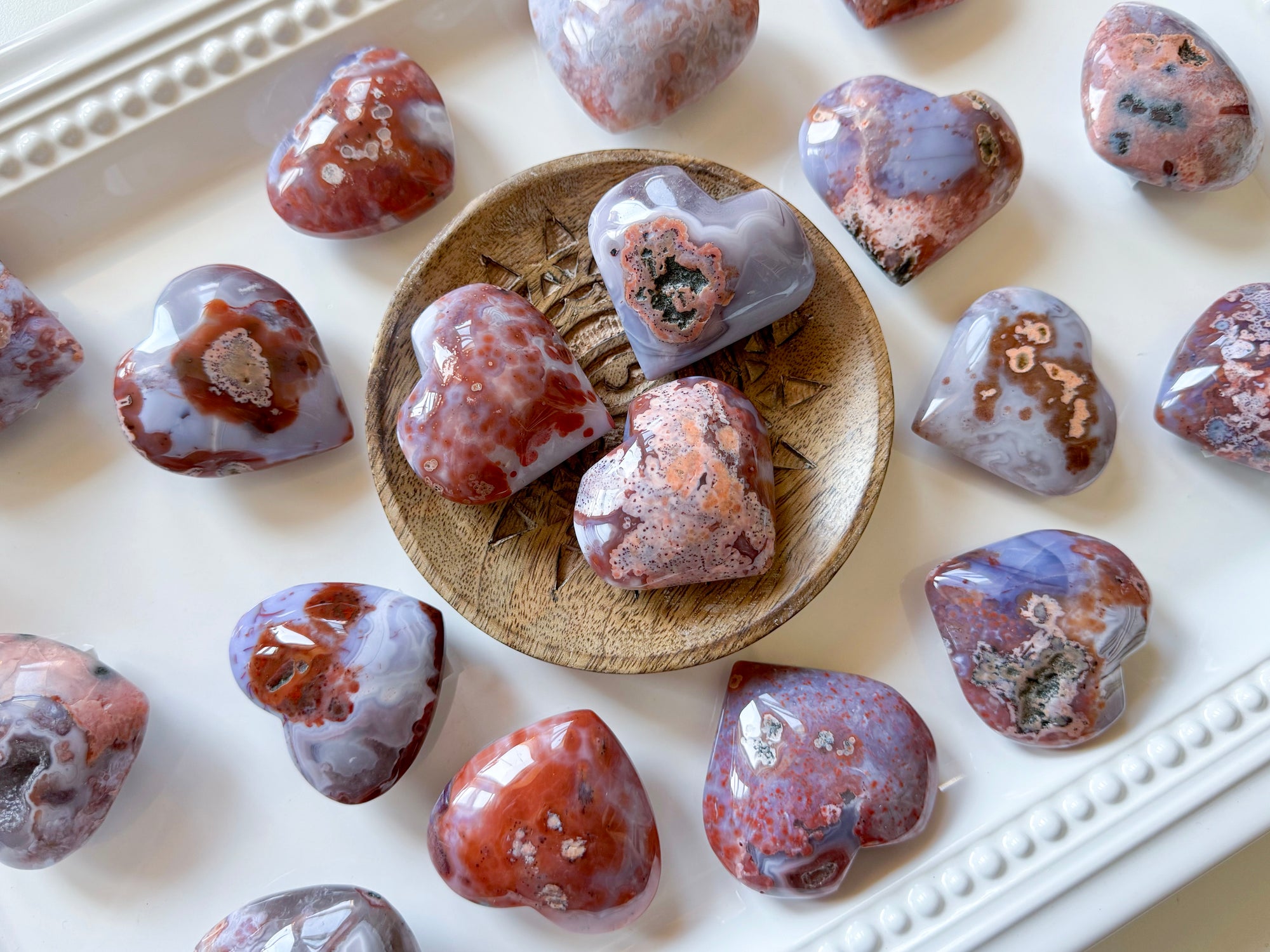 Pink Agate Heart