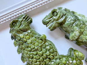 Xiuyan Jade Monster Dinosaur Guardian Carving