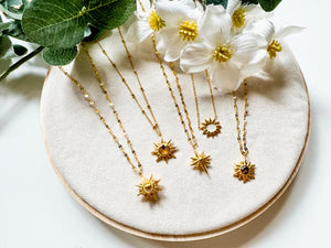 Dainty Gold Sun Necklace