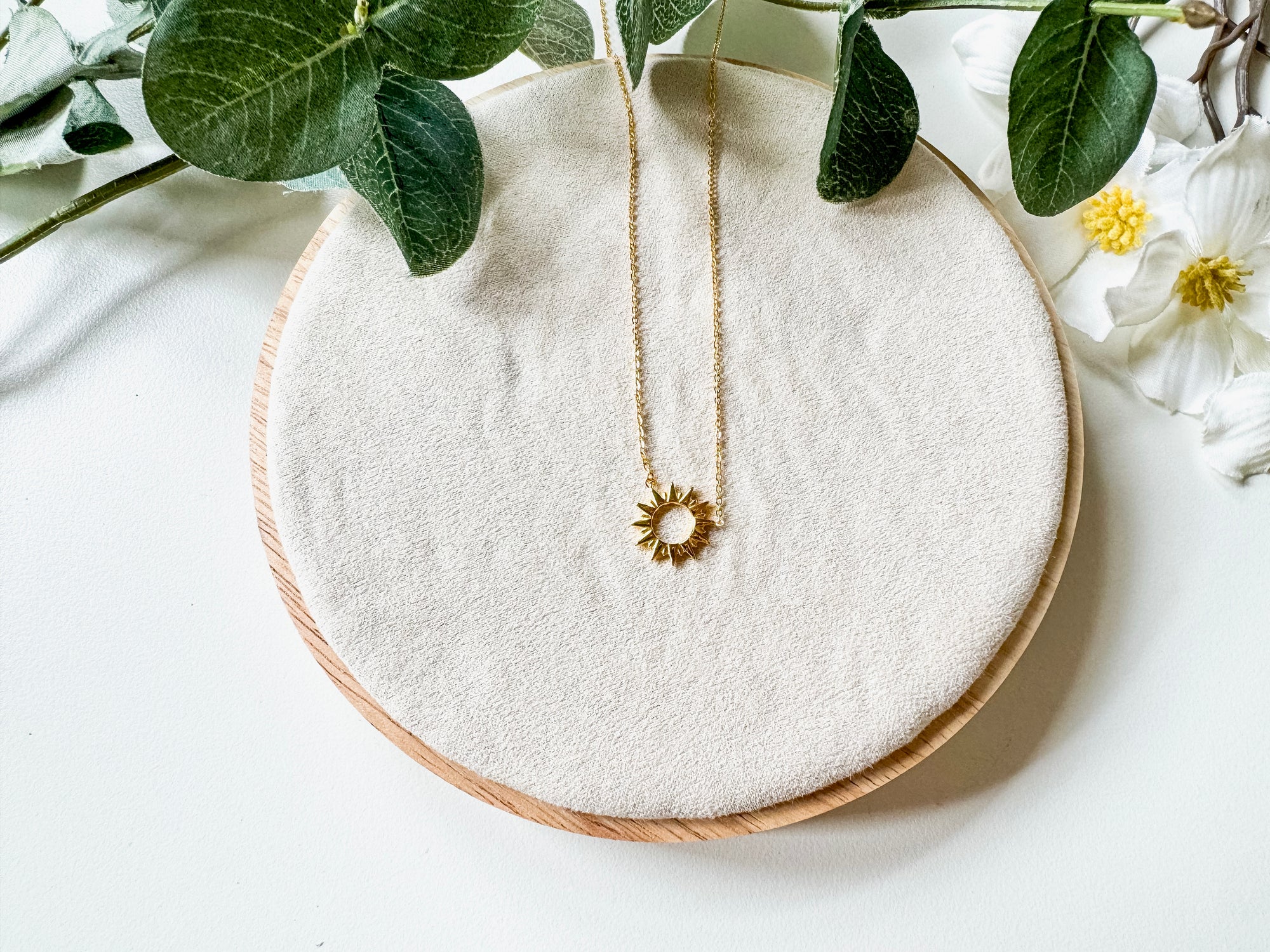 Dainty Gold Sun Necklace