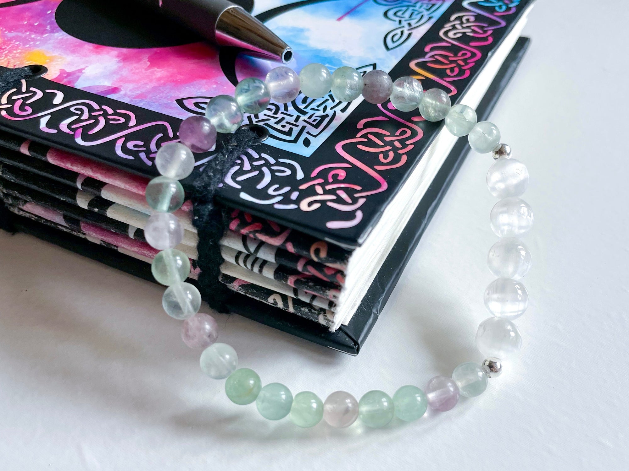 Back to School || Fluorite and Selenite Beaded Bracelet || Reiki Infused