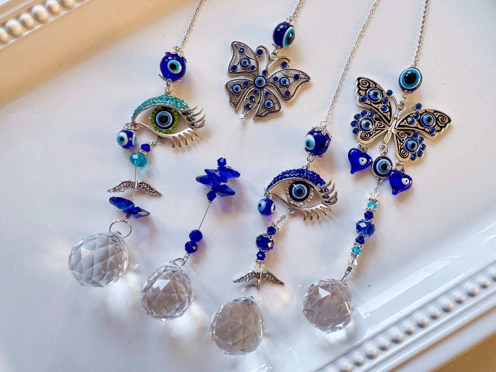 Evil Eye Rainbow Catcher Window Hanger