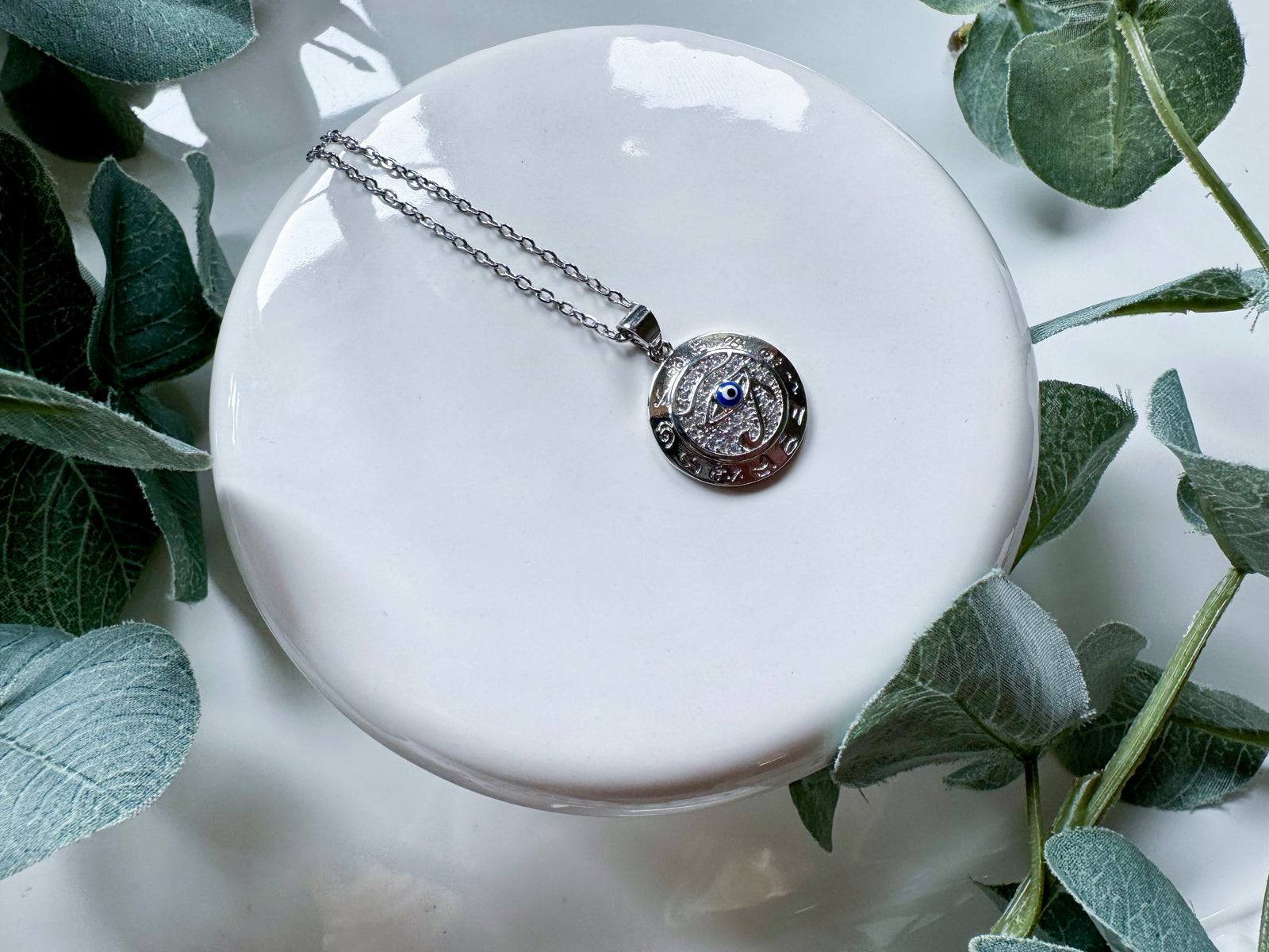 Silver Evil Eye Necklace