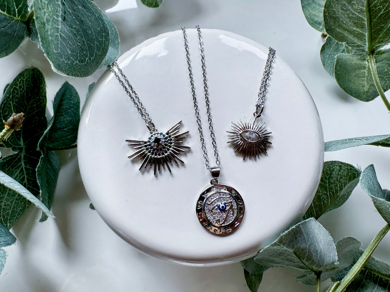 Silver Evil Eye Necklace