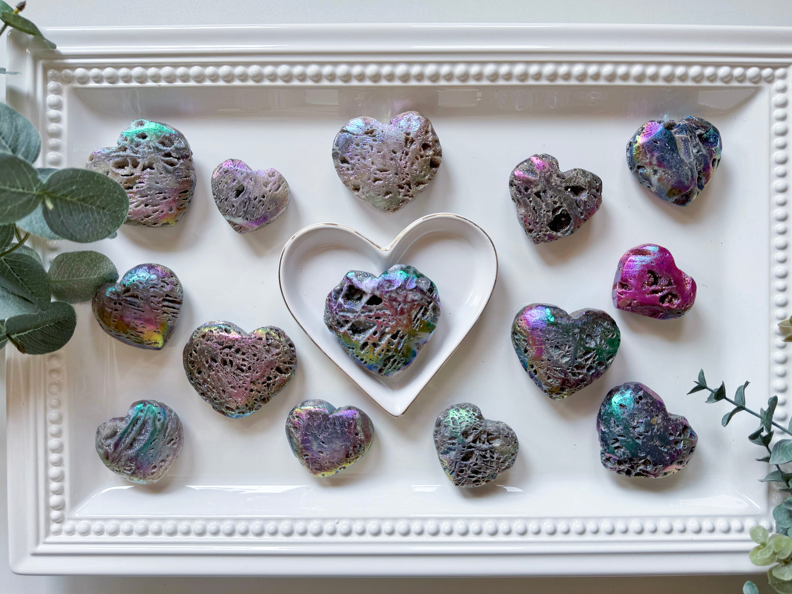 Aura Sphalerite Druzy Heart