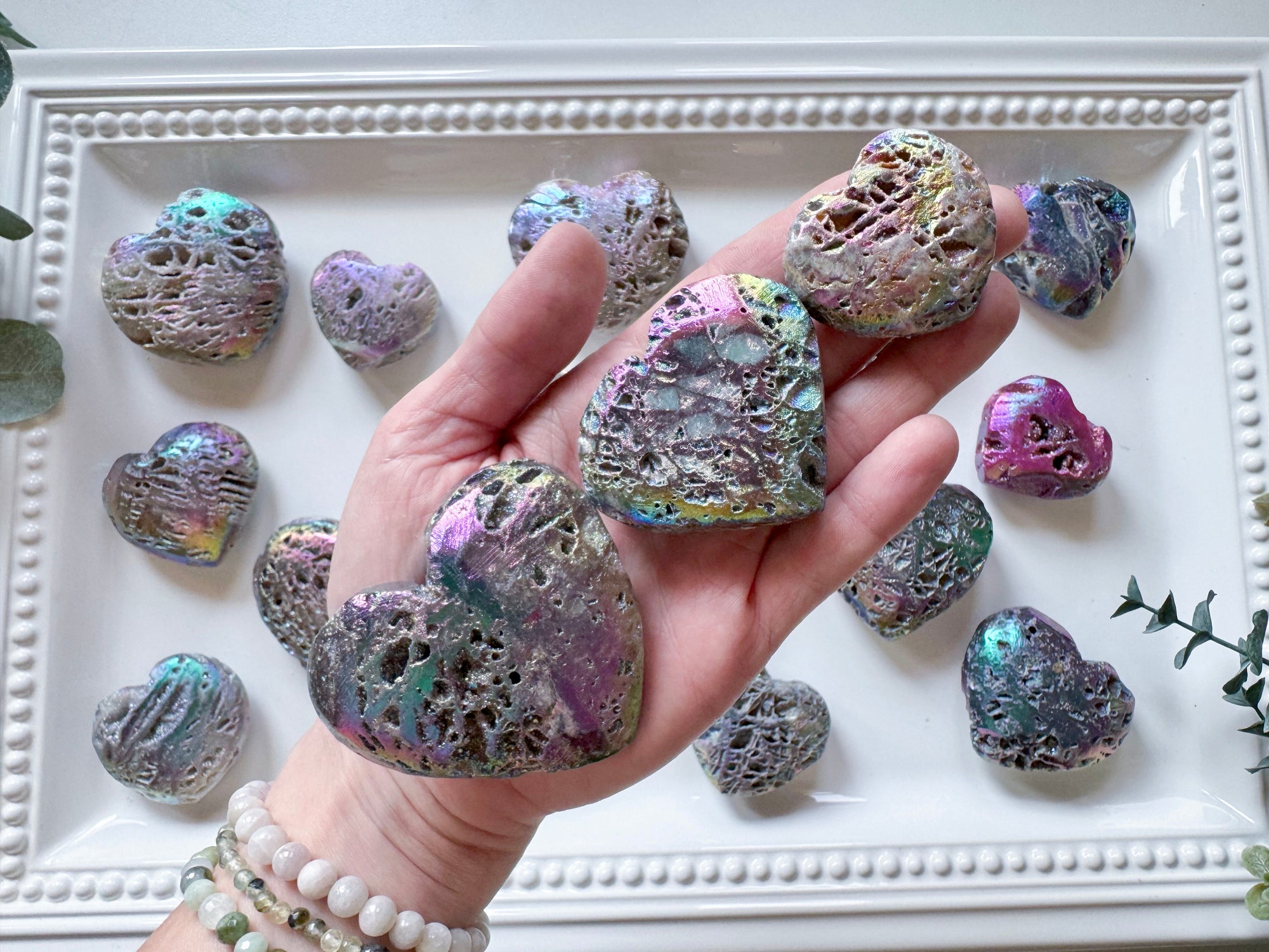 Aura Sphalerite Druzy Heart