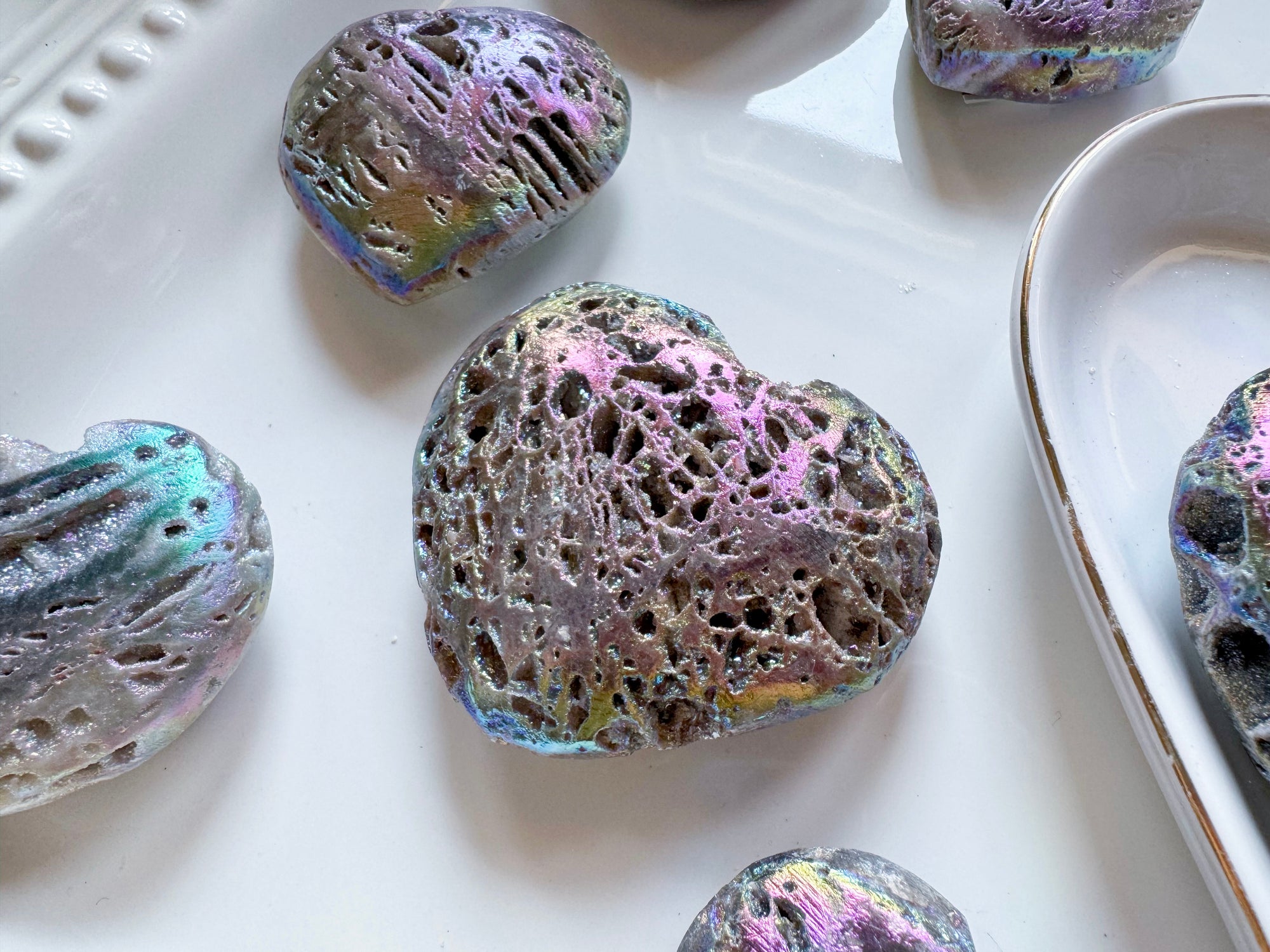 Aura Sphalerite Druzy Heart