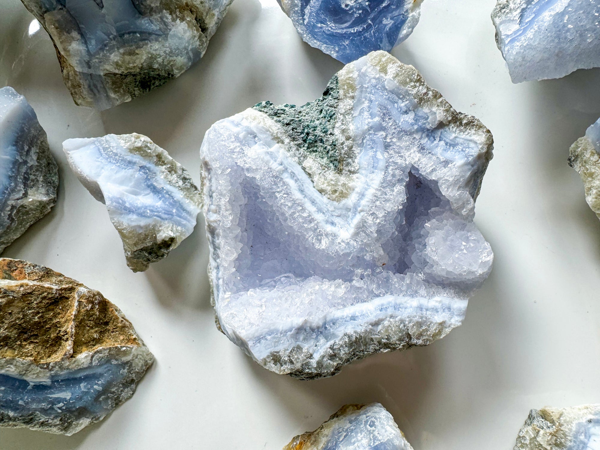 Druzy Blue Lace Agate Raw
