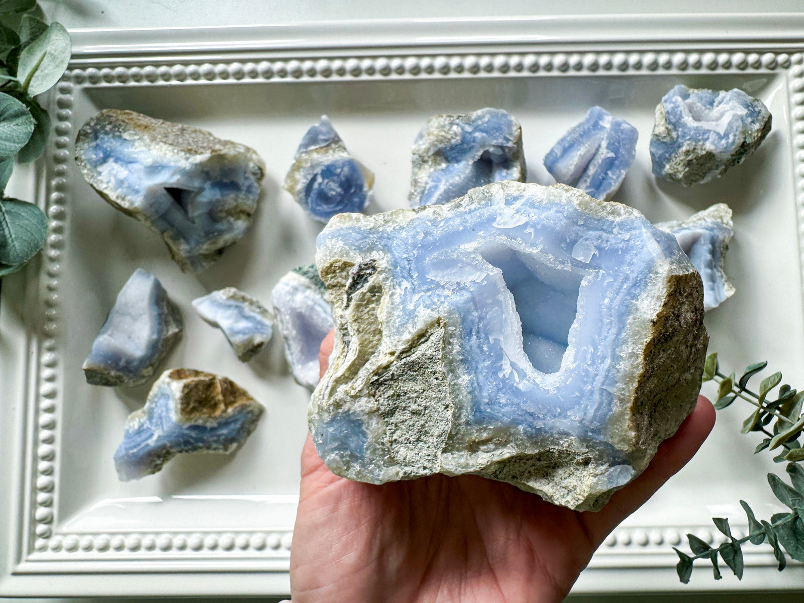 Druzy Blue Lace Agate Raw