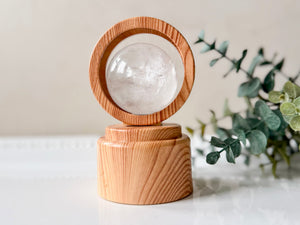 Illuminated Ring Rotating Sphere Stand